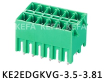Tight plug-in PCB terminal block KF2EDGKVG-3 81-(2-20P) double-row buckle straight pin copper