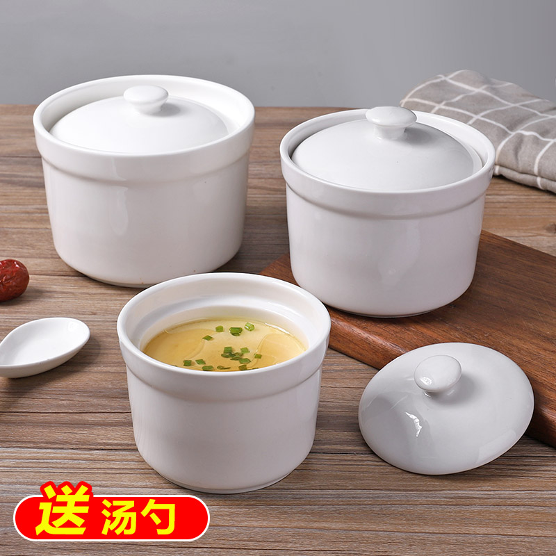 Ceramic Riser stew for home with cover stew Nest Egg Soup for a saucepan exclusive steamed egg bowl with a small saucepan-Taobao