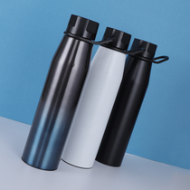 Stainless steel insulated cup outdoor sports pot lovers male and female students water glass large capacity portable with handle lettering