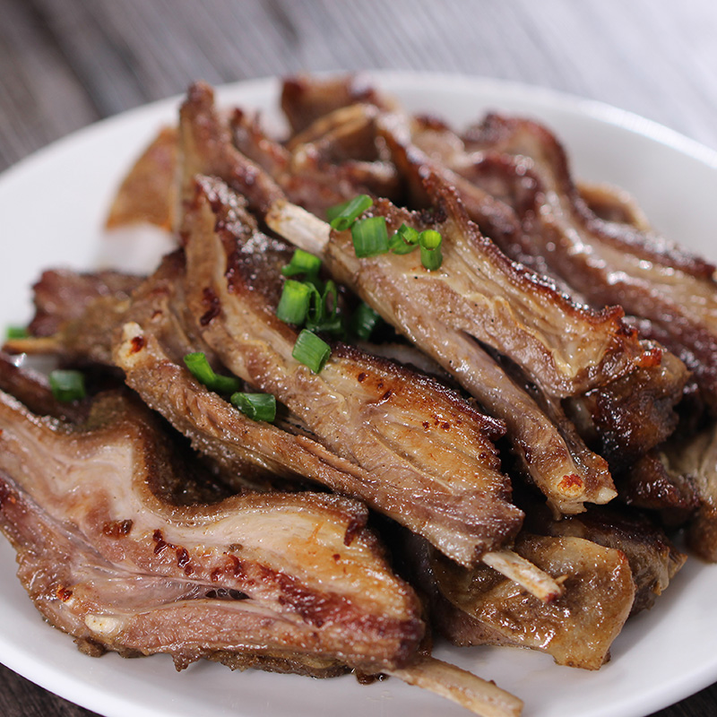 there are few hand-held lamb chops 400g barbecue ribs fresh frozen semi-finished ready to eat fresh