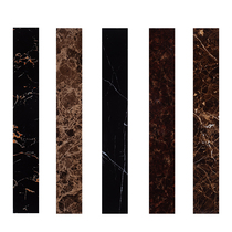 Black Gold Flowers Full Throw Glazed Skirting 800x110 Living room Bedroom Aisle Stairs Foundation Line Black & White Root Waveguide