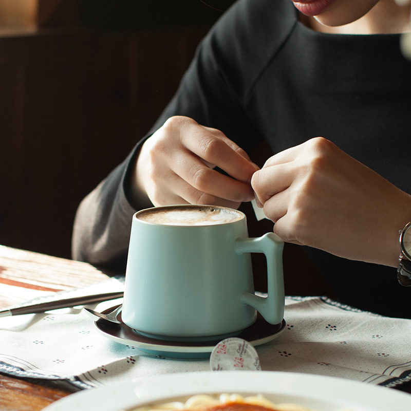 咖啡杯碟套装欧式个性陶瓷杯子情侣创意简约水杯茶杯牛奶杯马克杯产品展示图3