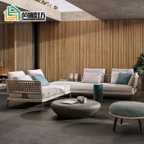 Nordic Outdoor Rattan Sofa Patio Terrace Terrace Garden Corner Combination Vines Chair-like Room Hotel Vine Sofa Waterproof