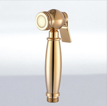 Full Copper Golden Woman Wash Cleaner Cleaner Toilet Corner Valve Small Shower Nozzle Super Spray Gun