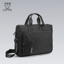 Fido Di all new mens large capacity handbag business casual A4 briefcase inclined satchel bag Han version