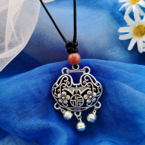 Long Life Lock Sweater Necklace Female Brief Student Son Department Retro Art 100 Hitch National China Wind Length