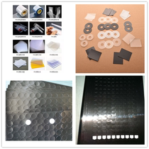 Black fire resistant high temperature PC non - adhesive plastic pad high - sealed PP ring transparent PET punching tape customized