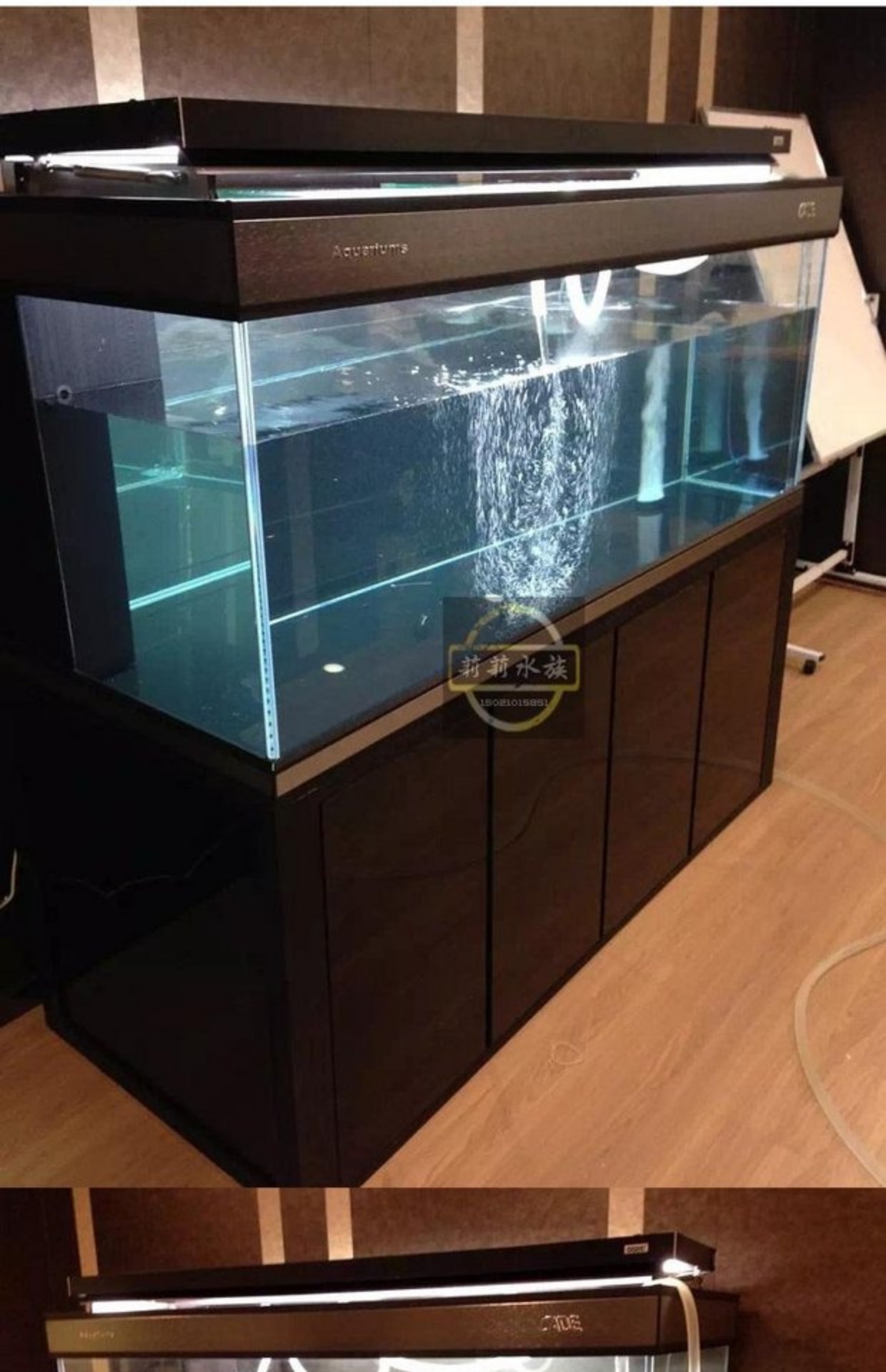 定做彩蝶龙潭新兵全半超白玻璃龙鱼缸魟鱼缸混养缸彩鲽全系列鱼缸_双