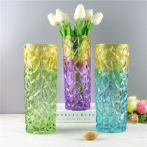 Dazzling Color Special crystal glass vase Fugui Bamboo Lily Hydroponic Flower Flower Organ European-style pendulum piece