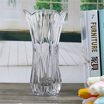 Thickened special large number transparent crystal glass vase Fugui Bamboo Lily Rose Flower flower-in-room swing piece