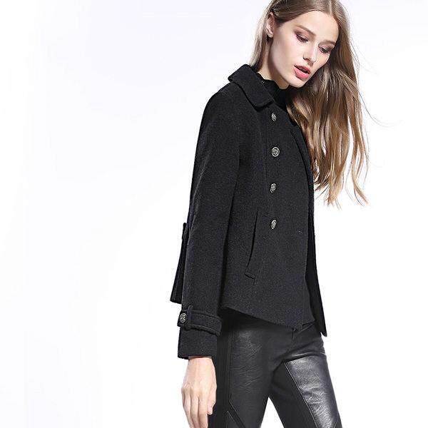 zk毛呢外套女短款小香风修身显瘦百搭韩版呢子外套2017秋冬季新款