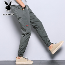 Flower Playboy Casual Pants Male Tooling Pants Straight Barrel Loose Kharen Pants Summer Bungles Pants Spring Autumn 90% Pants
