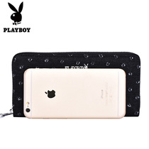 Playboy wallet mens long canvas wallet Youth Mens bag business clutch bag mens handbag clutch bag tide