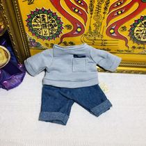 New khaki fluorescent yellow Thai small dress skirt shoes set