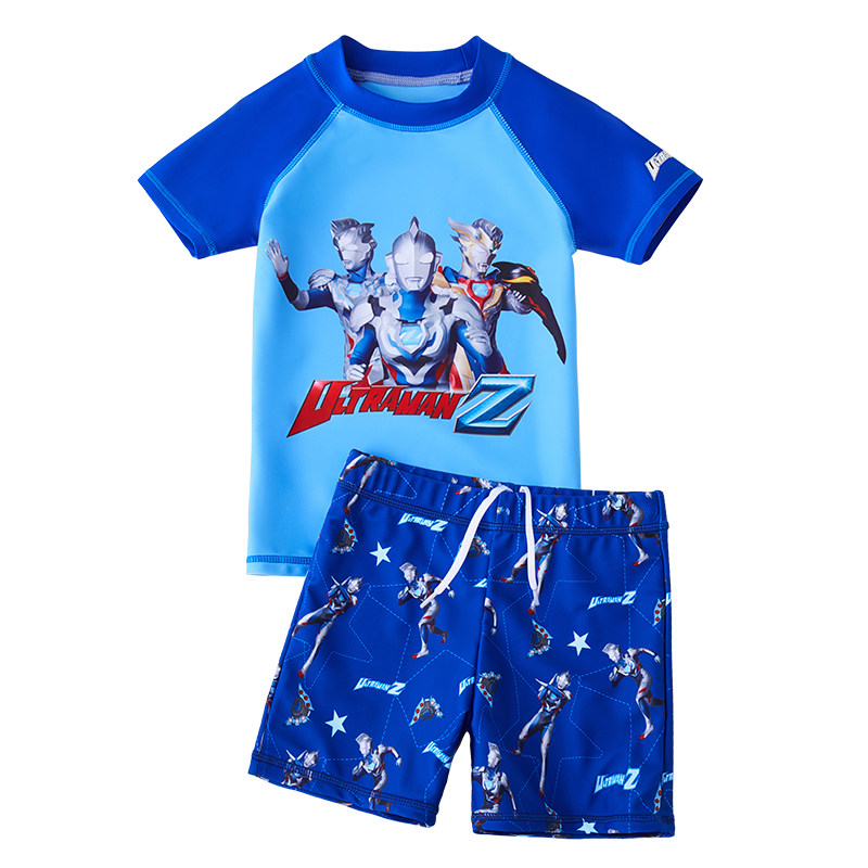 奥特曼儿童泳衣男孩奥特曼分体游泳套装