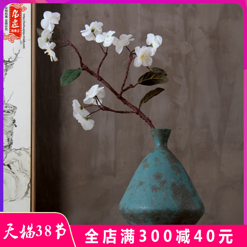 Ceramic vase furnishing articles sitting room zen flower arranging flowers is narrow small expressions using saliva to raise flowers, dried flowers, tea room decoration for the Buddha