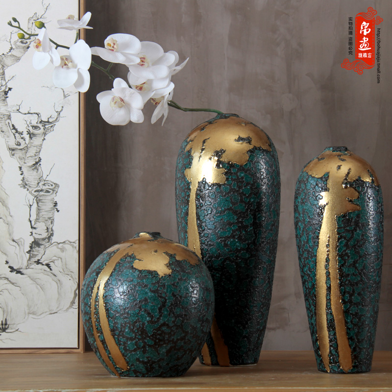 Manual see colour ceramic flowers, dried flowers, jingdezhen up up flower arrangement of modern living room hotel villa furnishing articles