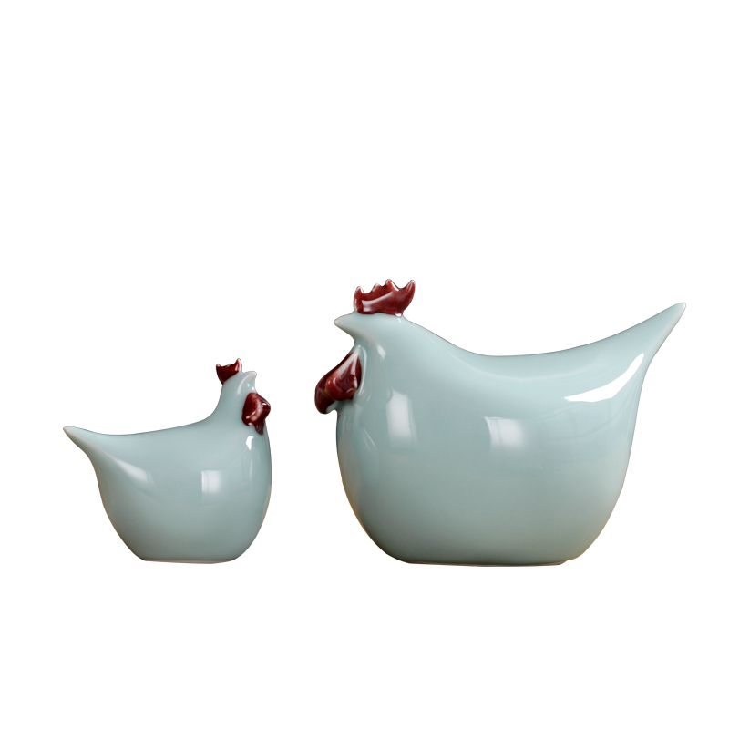 Jingdezhen ceramics craft ceramic chicken auspicious zoo porcelain ceramic household soft outfit desktop furnishing articles