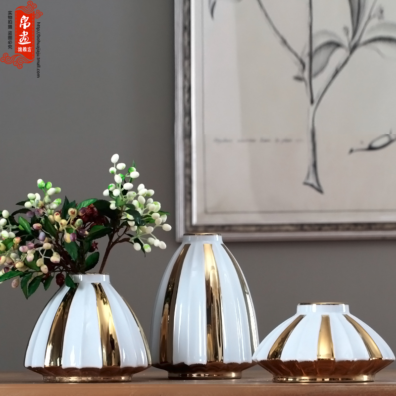 Modern fuels the jingdezhen ceramic flowers in the living room TV cabinet wine porch desktop flower arranging household furnish furnishing articles