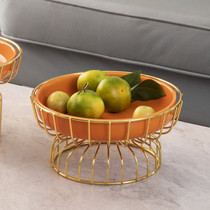 Household fruit plate light luxury living room Nordic coffee table fruit plate set ceramic candy storage box home decoration ornaments