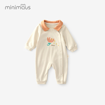 Infant spring and autumn ha clothes cute baby jumpsuit baby pajamas 3-6 months climbing suit