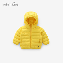 Baby light down jacket 90 white duck down winter 1 year old childrens bread jacket 6 months baby child warm coat