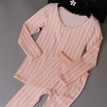 Thermal underwear womens thin body body round neck girl cute autumn clothes autumn pants womens base shirt set