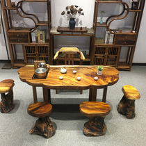 Mingyu New Chinese Walnut Tea Table Modern Household Logs Limit Breakfast Tea Table Kungfu Tea Tea Table