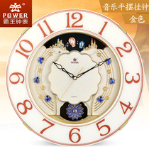 Overlord clock European modern wall clock living room home silent clock fashion swing whole POINT Music clock clock