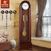 Overlord clock Chinese style living room floor clock creative European solid wood carving time Chinese retro mechanical clock