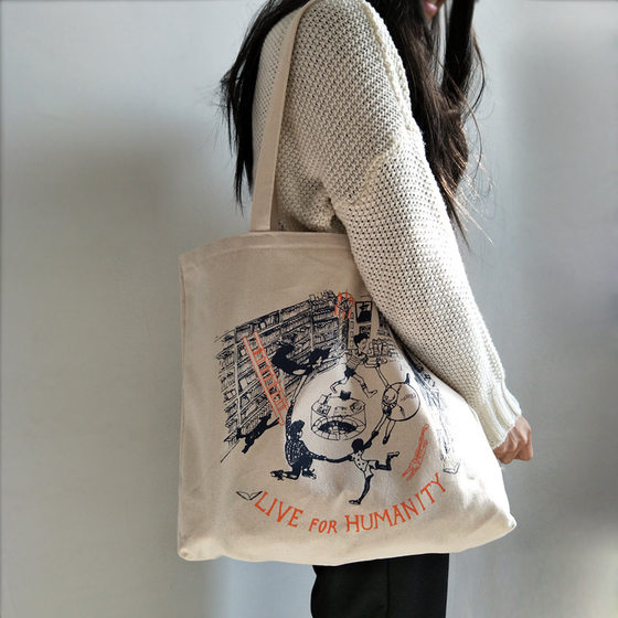 A big canvas bag shoulder bag student schoolbags wild bag environmental canvas bag spring and summer women's bag A big canvas bag shoulder bag student schoolbags wild bag environmental canvas bag spring and summer women's bag