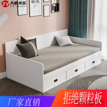 Nordic study tatami bed 1 2 m small apartment multifunctional living room sofa drawer single storage bed 1 35m