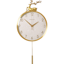 Modern light luxury wall clock creative table hanging wall home living room silent fashion entrance wall clock simple fashion quartz clock