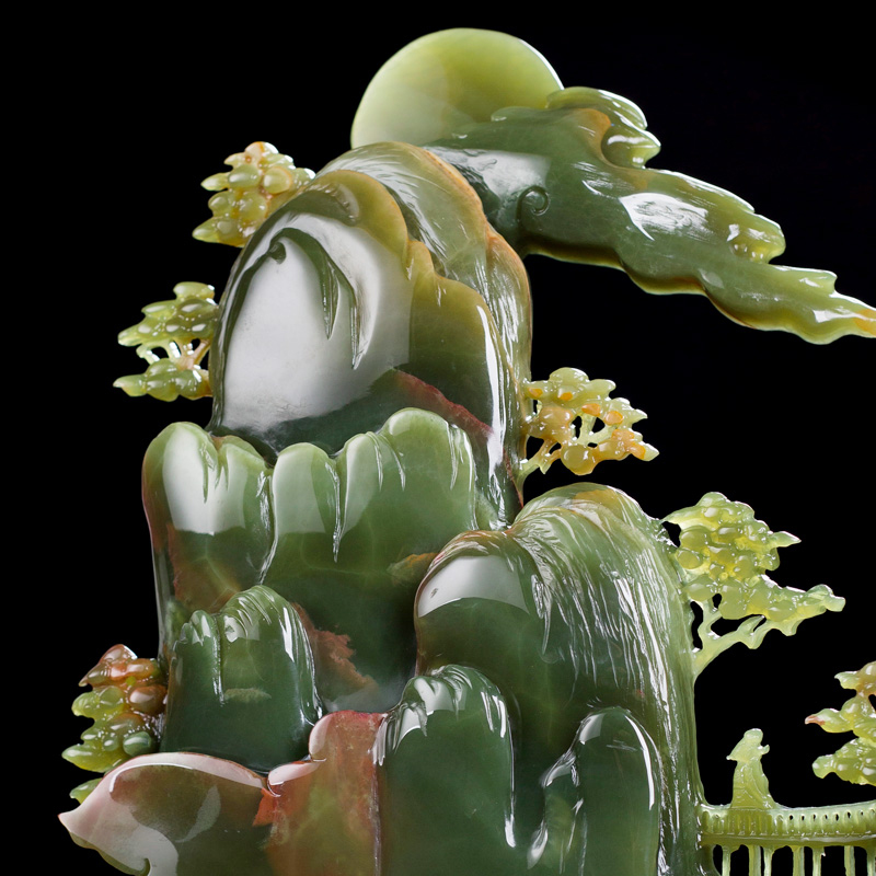 石诚记 古青玉石山水摆件