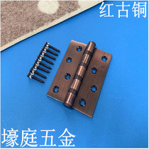 4 inch red ancient copper hinge stainless steel bearing wooden door hinge door hinge heavy loose leaf 3 0