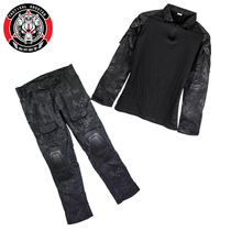 Delta outdoor black python pattern camouflage clothing for training clothing Military fan clothing Frog suit suit for men and women breathable wear-resistant