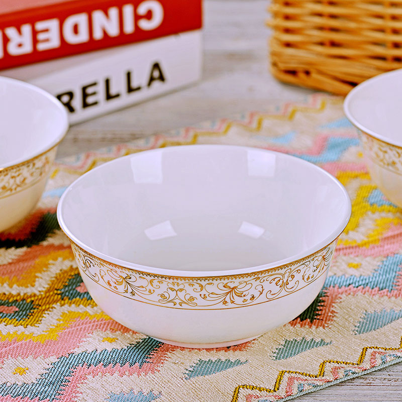 Four, jingdezhen ceramic rainbow such as bowl 6 inches dishes suit large soup bowl mercifully rainbow such as bowl to eat bread and butter yellow up phnom penh