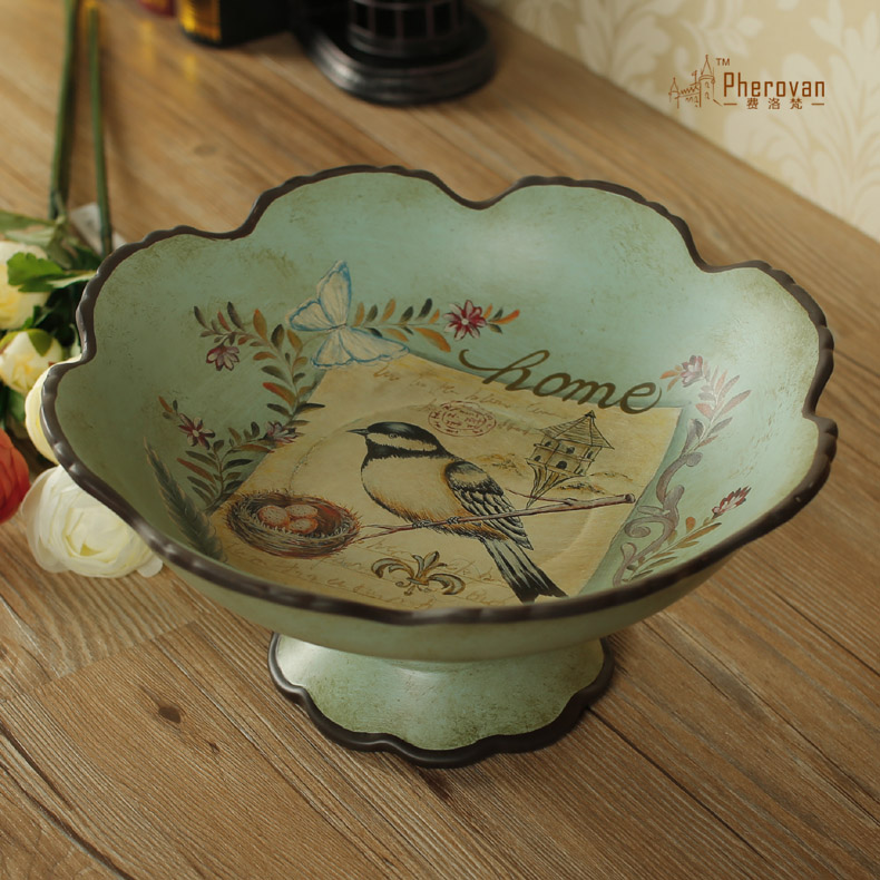 Sitting room fruit bowl furnishing articles artical ceramic household creative tea table plate decoration receives dry fruit bowl bowl