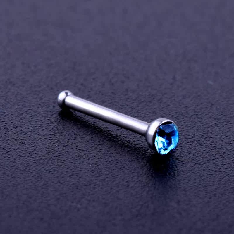 钛钢防过敏镶钻隐形迷你小鼻钉奥地利水晶闪亮鼻钉穿刺饰品