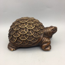 Retro Pure Bronze Gold Money Turtle Swing Piece Bronze Turtle Home Office Living Room Xuanguan Decoration Furnishing Craft Gift