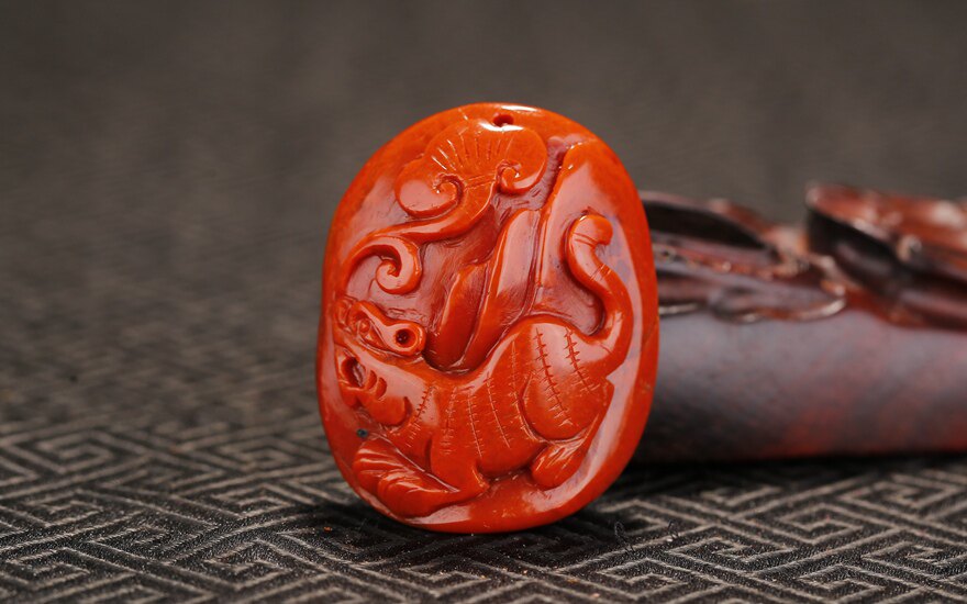 【35克】 精美精品 南红玛瑙 挂件 虎