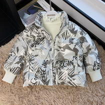 Childrens down jacket Boys and girls anti-season clearance childrens short bread clothes Baby coat Autumn and winter childrens clothing
