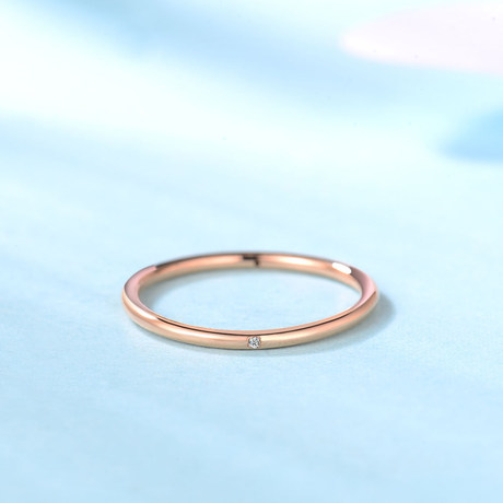 HLOVE/Hui Ai 18K Gold Ring Female Small Plain Ring Color Gold Fine Personality Rose Gold Simple Pinky Ring Tail Ring HLOVE/Hui Ai 18K Gold Ring Female Small Plain Ring Color Gold Fine Personality Rose Gold Simple Pinky Ring Tail Ring