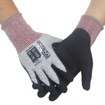 Multi-awesome 777CF frosted coated steel wire blended grade 5 anti-cutting gloves Anti-scratch wear-resistant non-slip glass factory