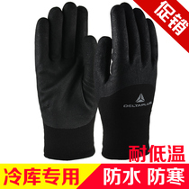 Delta warm and cold-proof gloves labor insurance wear-resistant cold storage antifreeze low temperature resistance waterproof and velvet outdoor windproof skiing