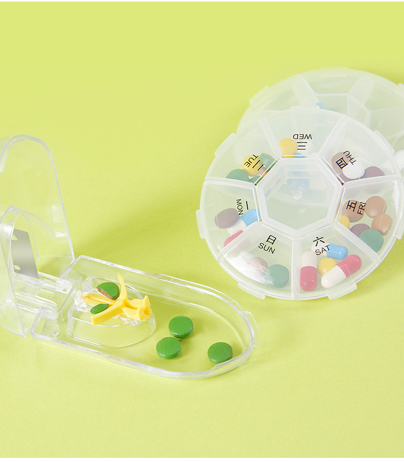 切药器药片切割神器分药家用磨小药盒分装随身便携7天一周早中晚_西西