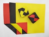 Origami Prince big paper two-color paper 53 grams about 76 5*61 5 cm 5 sheets