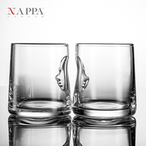 NAPPA creative home personality glass Whiskey glass Western wine glass Single face shape Spirits glass Water glass set