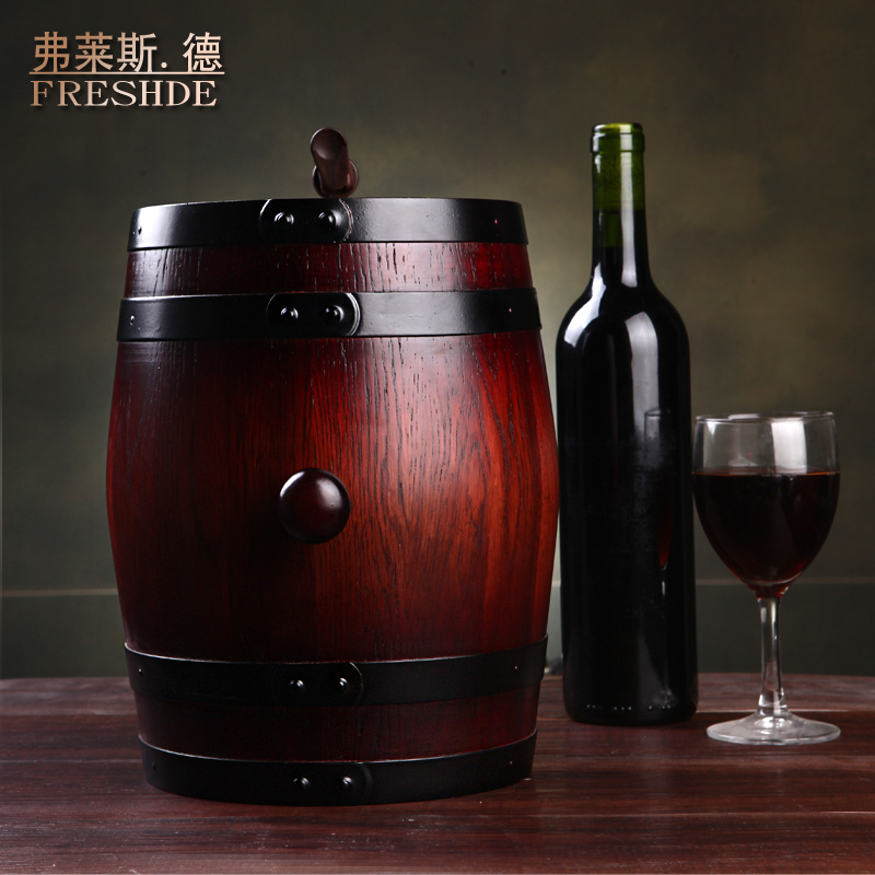 fleisch 3l oak barrel wine barrel double horse cart red wine barrel oak barrel gift carriage