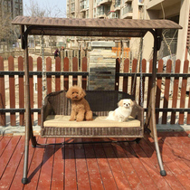 Outdoor swing rocking chair balcony swing chair wicker chair hanging basket hammock adult double wrought iron courtyard swing